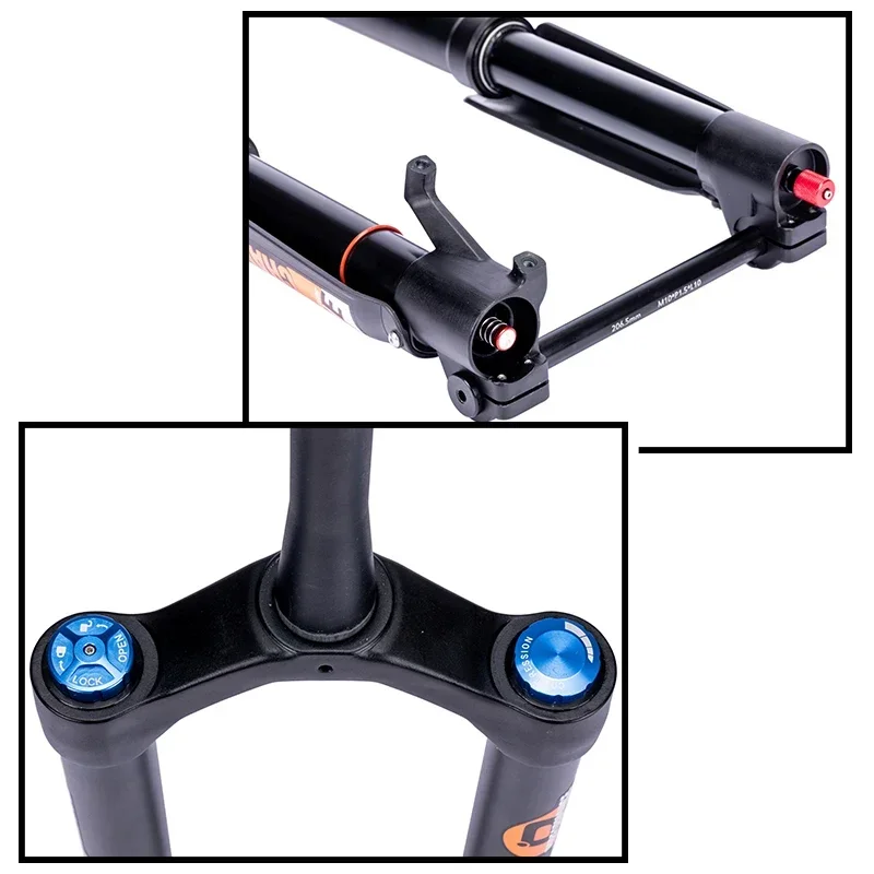 BUCKLOS 29" Fahrrad-Luftfedergabel 180 mm Travel Boost MTB Downhill-Fahrrad Invertierte Gabeln Steckachse Elektrofahrradzubehör – Detail 13
