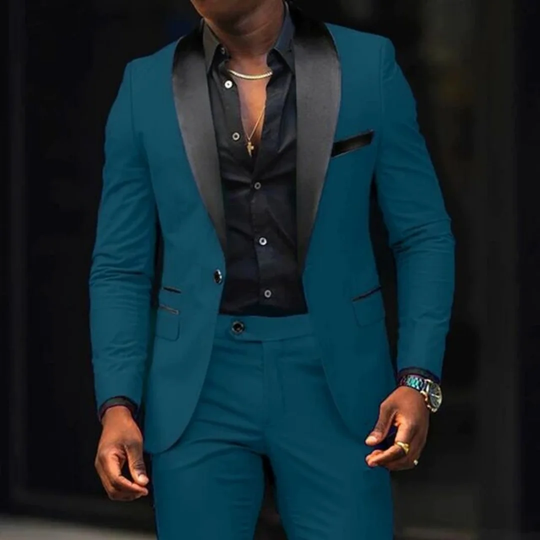 

Мужские костюмы Блейзер Брюки для мужчин Куртка с шалью и лацканами Итальянский дизайн Вечеринка Свадьба Slim Fit Костюм Homme Мужская одежда из 2 предметов