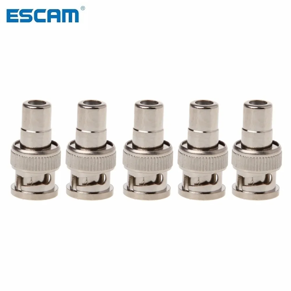 ESCAM 5x BNC Male To RCA Female Coaxial Connector Adapter For CCTV Surveillance Video