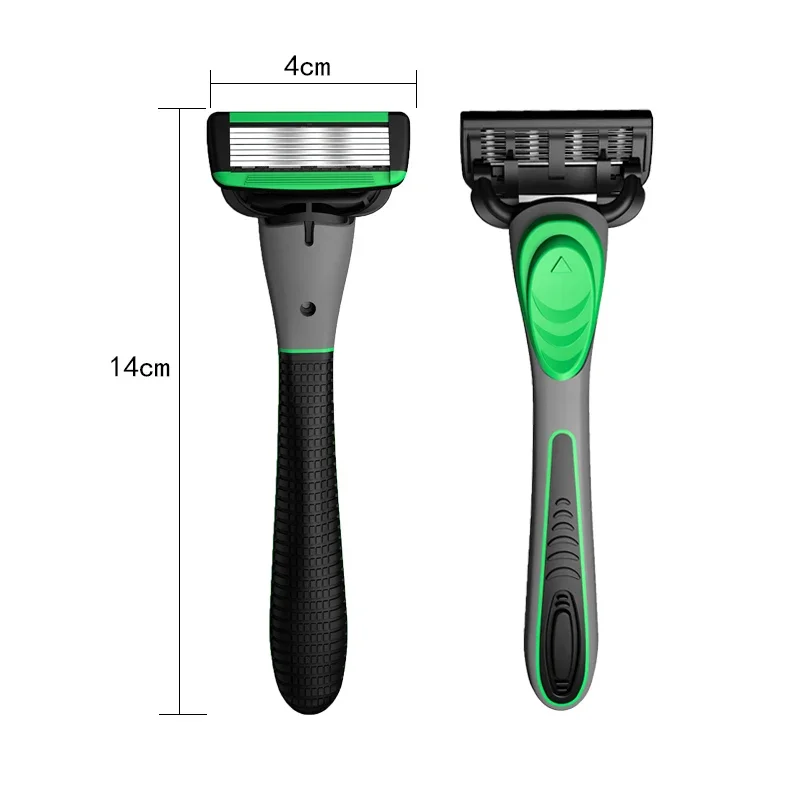 Men Manual Razor 7-Layer Blade Shaving Razor Set Knife with Replaceable Blades No Skin Damage Blades Shaver Hair Removal