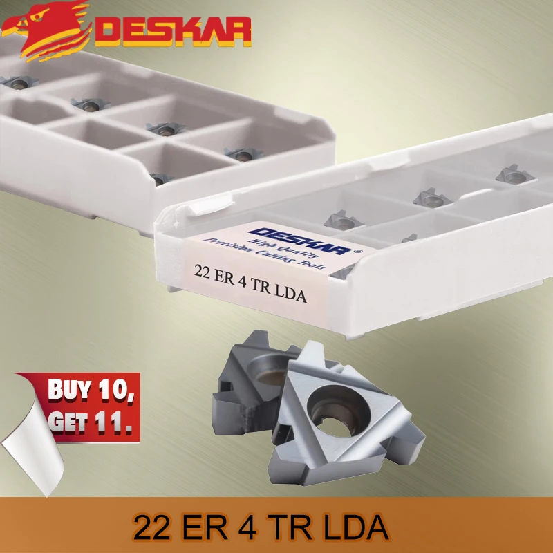DESKAR 22ER/IR 4TR 5TR 6TR LDA LDC CNC Lathe Carbide Inserts Threaded Cutter Cutting Tools Material