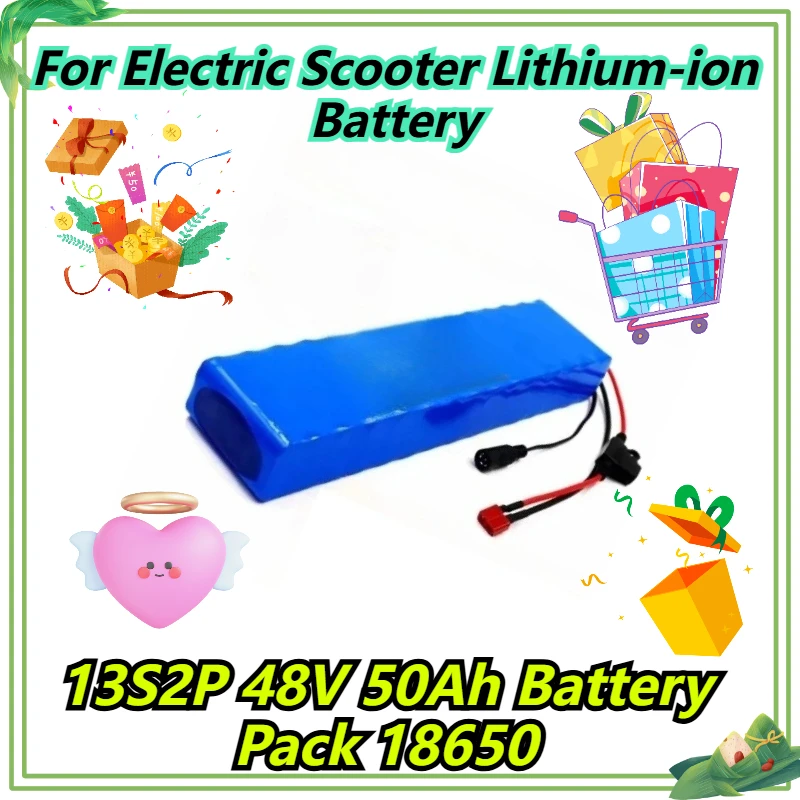 

13S2P 48V 50Ah Battery Pack 18650 For Electric Scooter Lithium-ion Battery