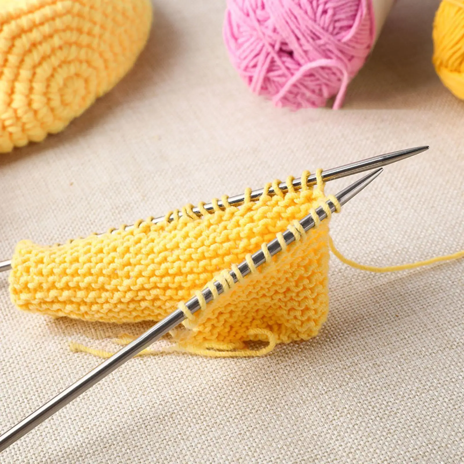 35x Single Pointed Knitting Set Weaving Smooth Needle Crochet Sewing Yarn DIY Needlework Quilting 20cm Length Equipment Tools