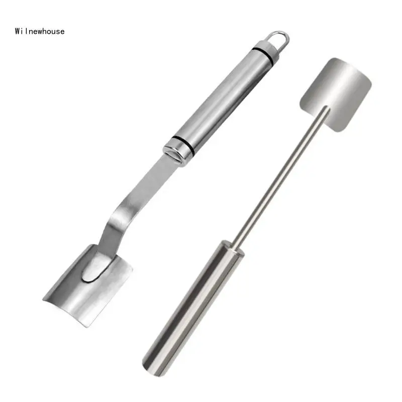 

Stainless Steel Corn Shucker Tool Long Handle Kernel Kitchen Gadget Dropship