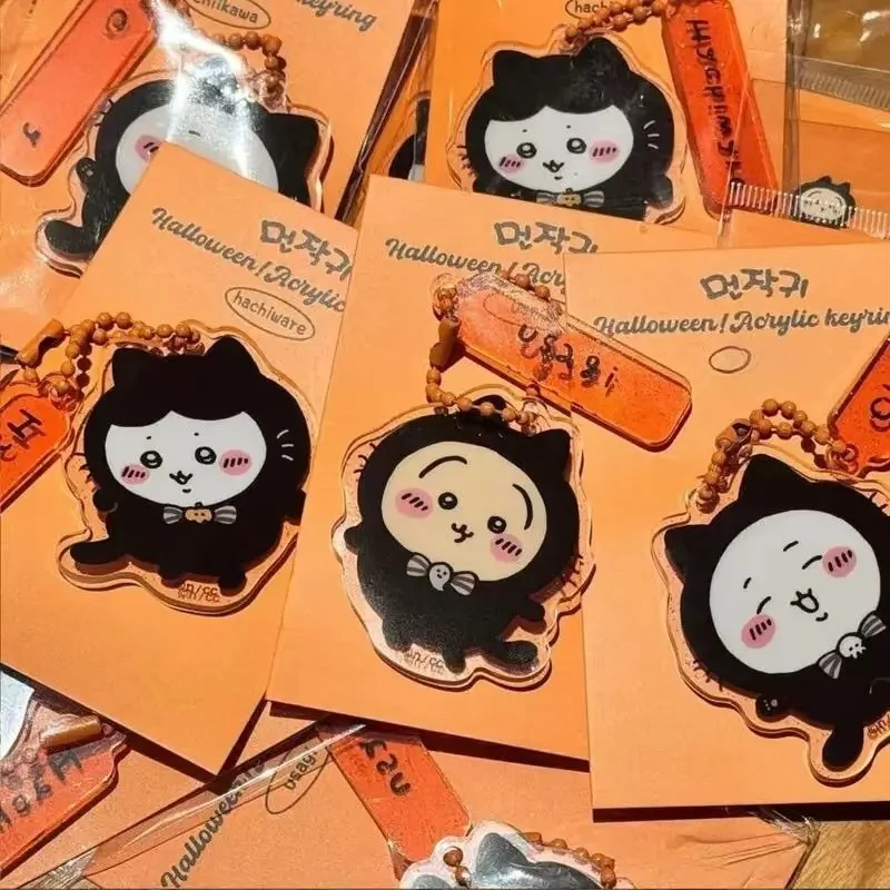 Neuer Yiji Koreanischer Halloween-Schlüsselanhänger aus Acryl, kreativer Hachiware-Usagi-Taschenanhänger, Geschenk für Freunde