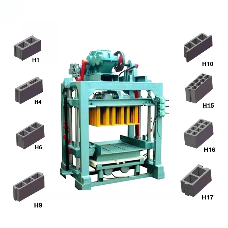 Semi-Automatic Electric Block Making Machine with Multiple Moulds, for Producing Solid Hollow Interlocking Concrete Bricks