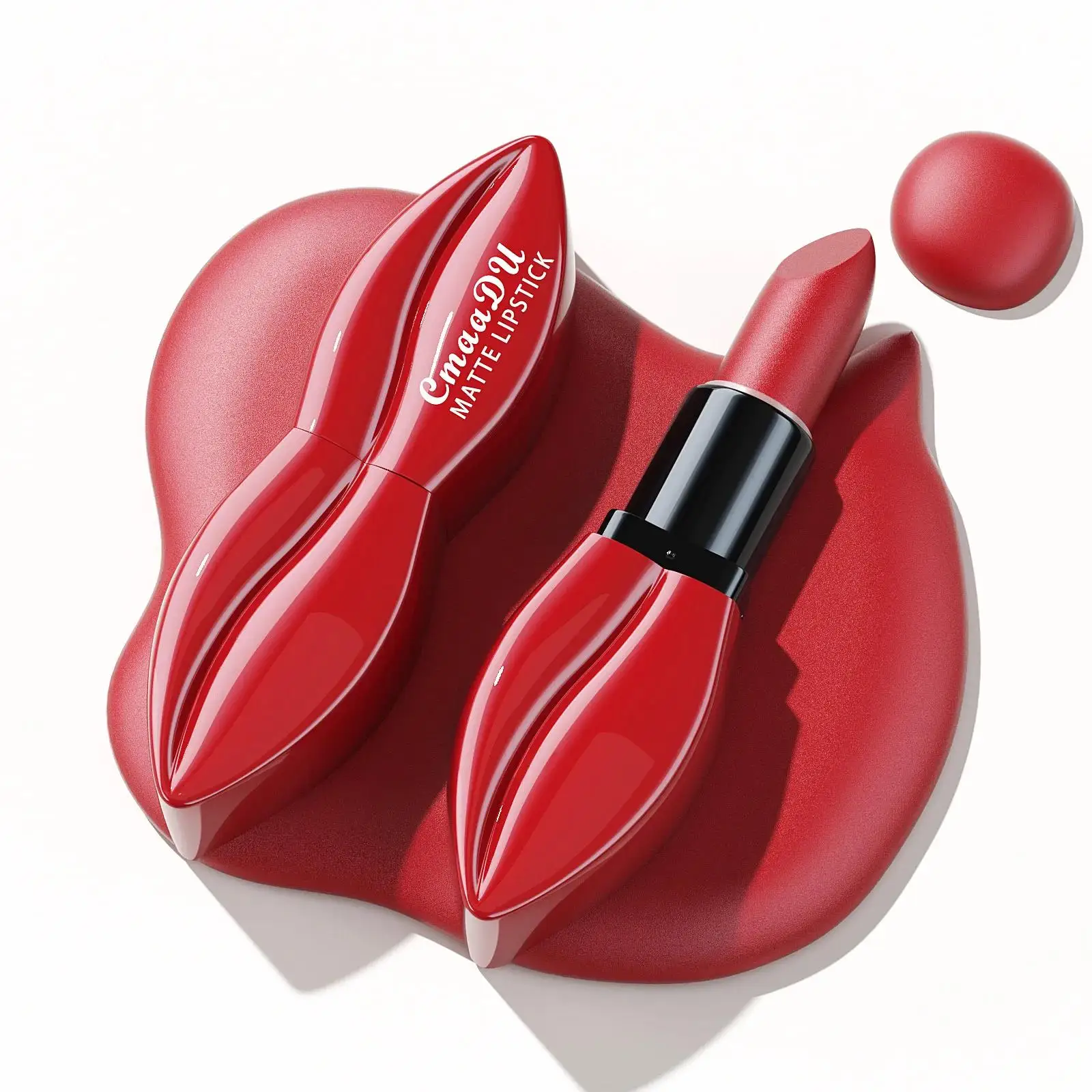 Natural Matte Velvet ลิปสติก Long Lasting Waterproof Nude สีน้ําตาลสีแดง Professional แต่งหน้า Lip Gloss สําหรับผู้หญิง