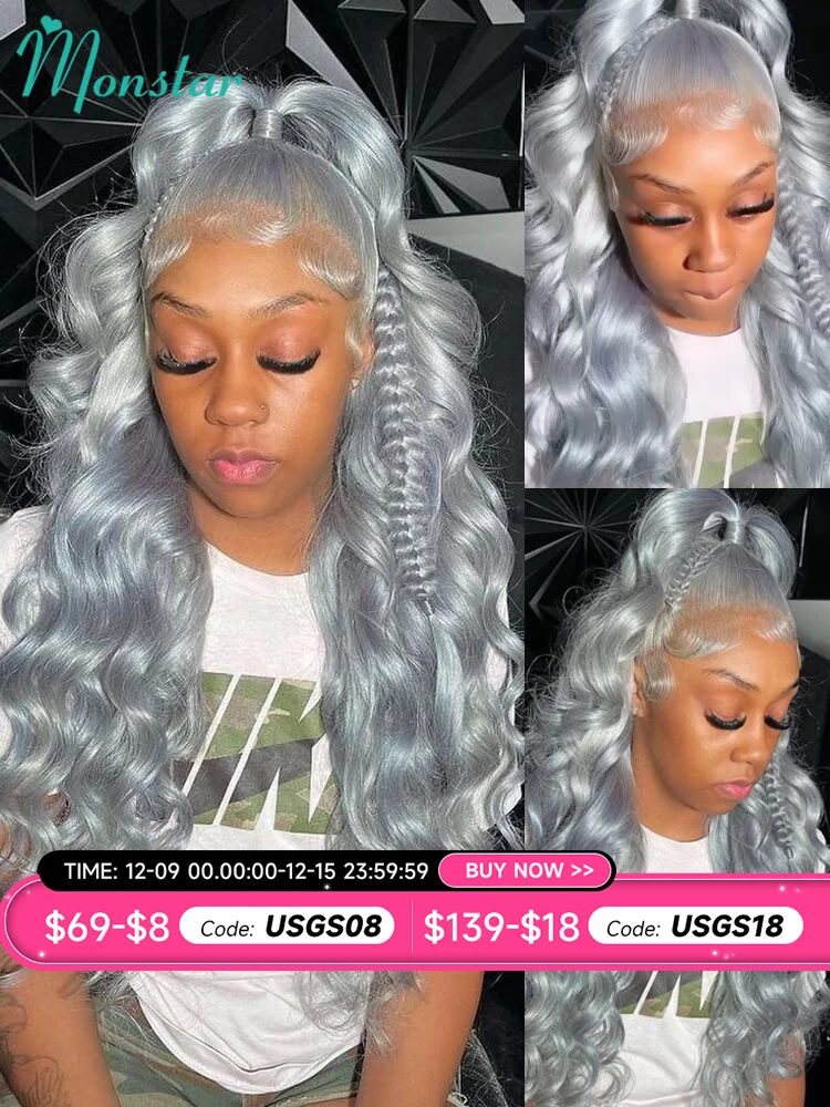 Grey Color Lace Fronts Wigs Human Hair 613 Hd Lace Frontal Wig 13x6 Vietnamese Raw Hair Body Wave Human Hair Wig for Black Women