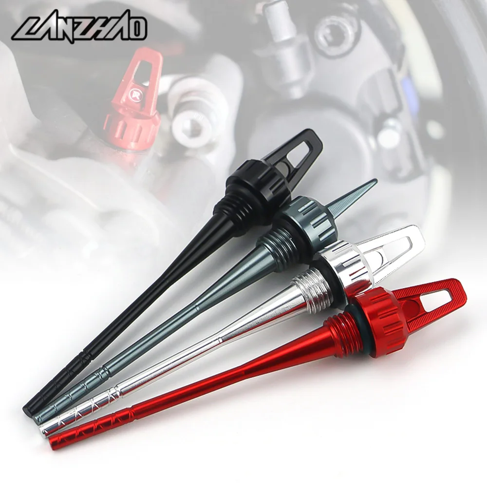 Motorcycle Gear Oil Dipstick Tester Plug CNC Aluminum Accessories For Vespa GTS 250 300 GTV HPE