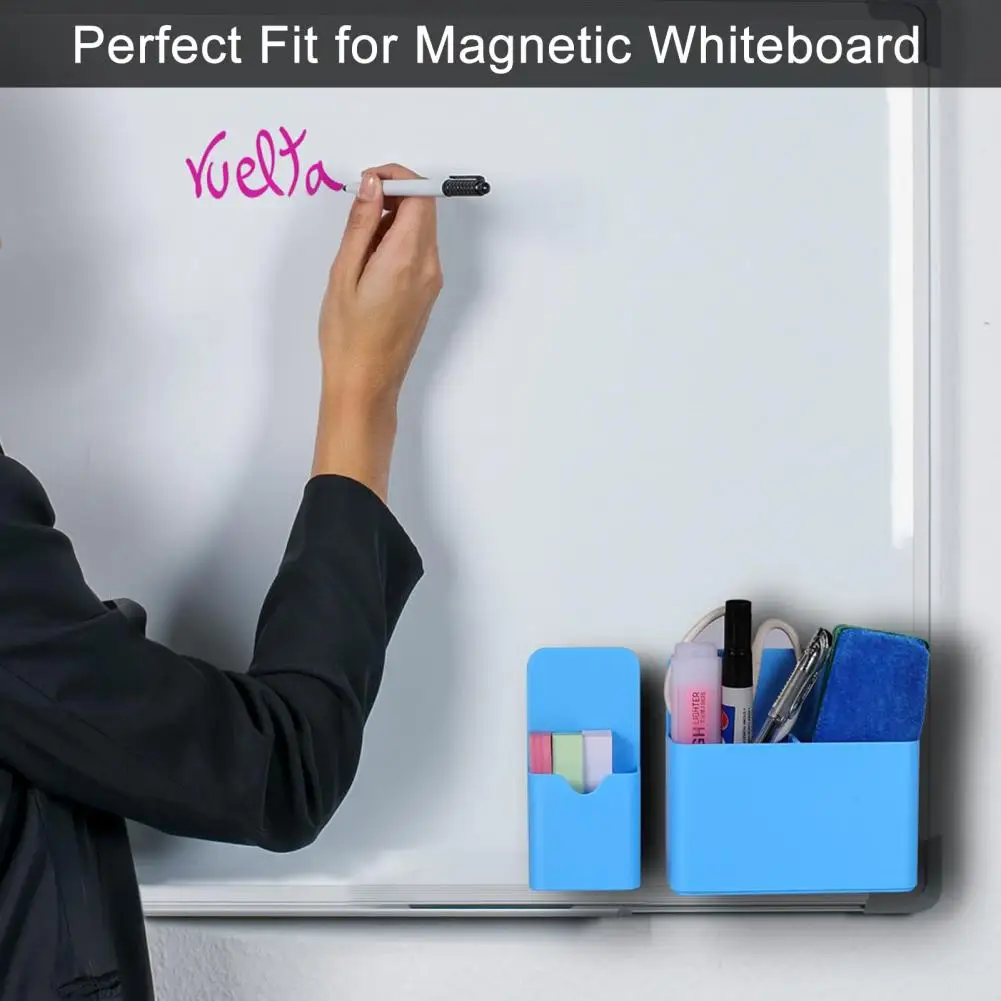 Boîte de rangement magnétique durable pour réfrigérateur, solution de stockage de bureau légère, Psychà tableau blanc polyvalent