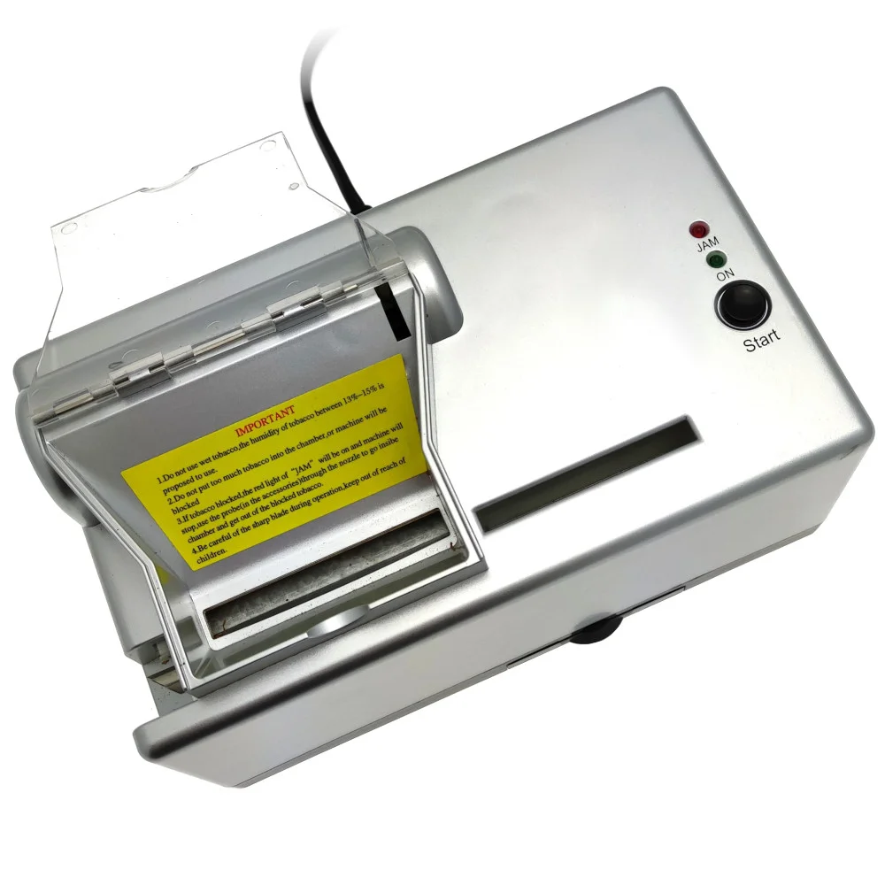 JUSES Electric Cigarette Rolling Machine 5.5/6.5/8mm Tube Injector Roller Tobacco Filling Auto Cigarette Maker Smoking Accessory