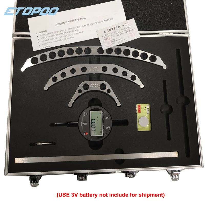 ชุดเกจวัดระยะทางแบบดิจิตอล แสดงผลบนหน้าจอ LCD ระยะวัด 70-6000 มม. รูปทรงตัว R ความแม่นยำสูง คุณภาพเยี่ยม