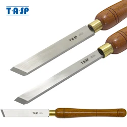 TASP HSS Wood Lathe Skew Chisel Woodturning Tools Walnut Handle Woodworking Turning Gouge, 420mm, 25mm, 15mm