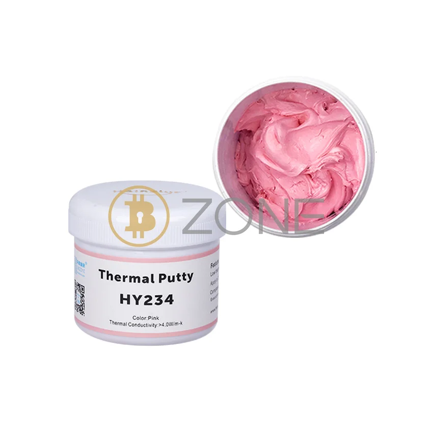 HY234 Thermal Putty 4.0w10g 80g 100g Asic Miner Hashboard Repair Pink Thermal Conductive Grease Paste Plaster Heat Sink Compound