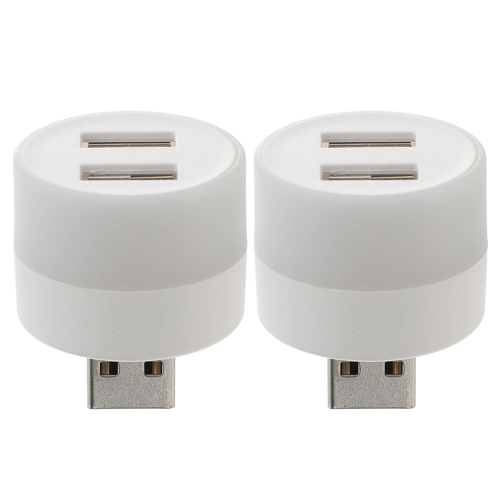 

2 Pcs USB Extender Night Light Port Hub Dock Holder Ambient Lighting Dispenser Illumination Atmosphere Car