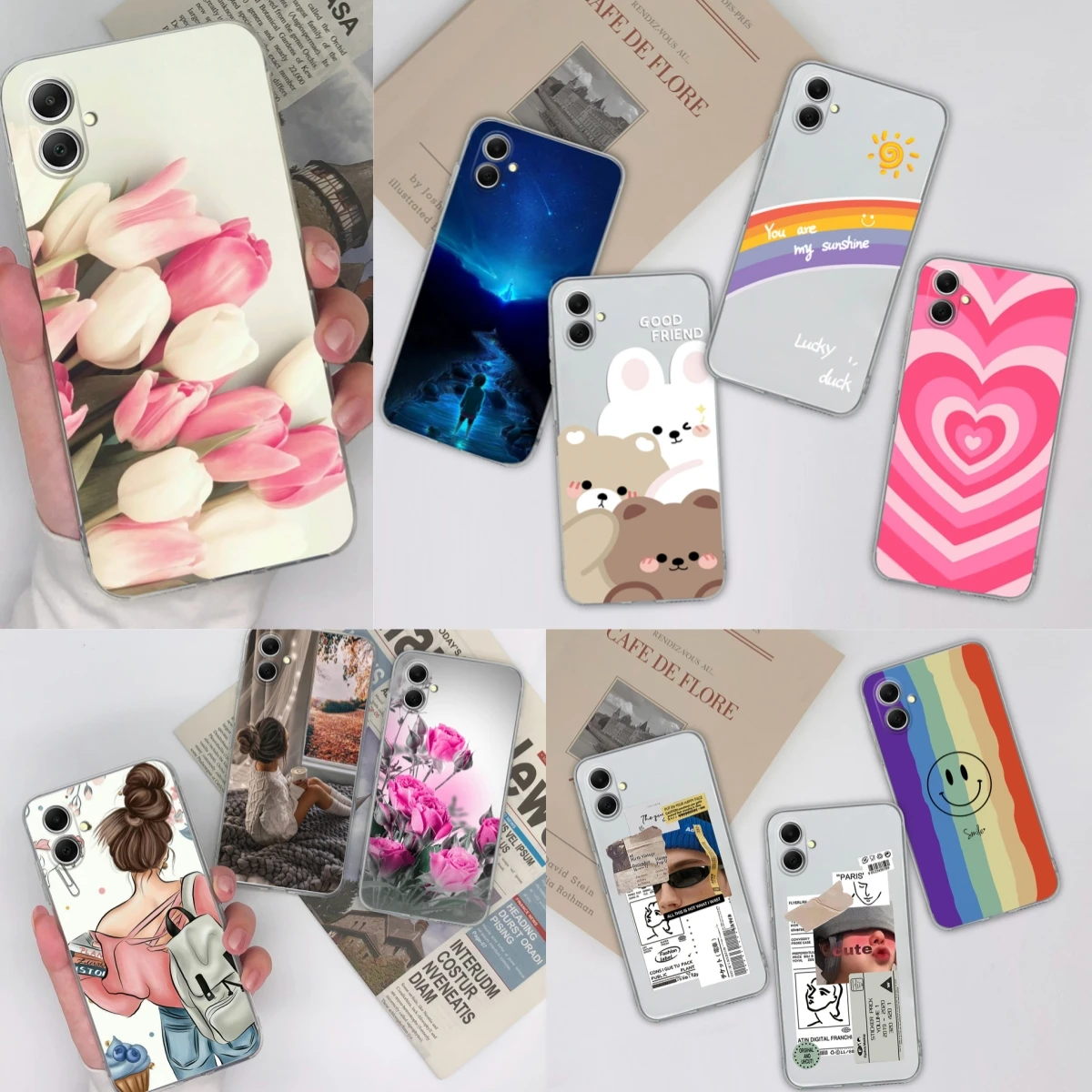 Case For Samsung Galaxy A05 S A05S Pretty Flowers Soft Silicone Clear Back Cover Shell For Samsung A05 S GalaxyA05S Fundas Capa