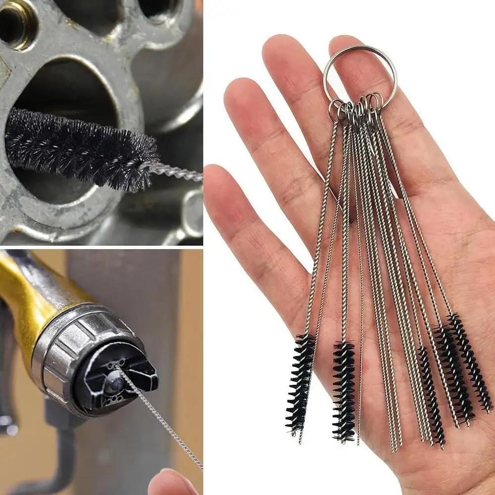 Reinigungs- und Reparaturwerkzeug für Airbrush-Spritzpistolen-Düsen: Reinigungsdüse und Bürste für Vergaser-Kohlenstoff- und Schmutzstrahlreinigung