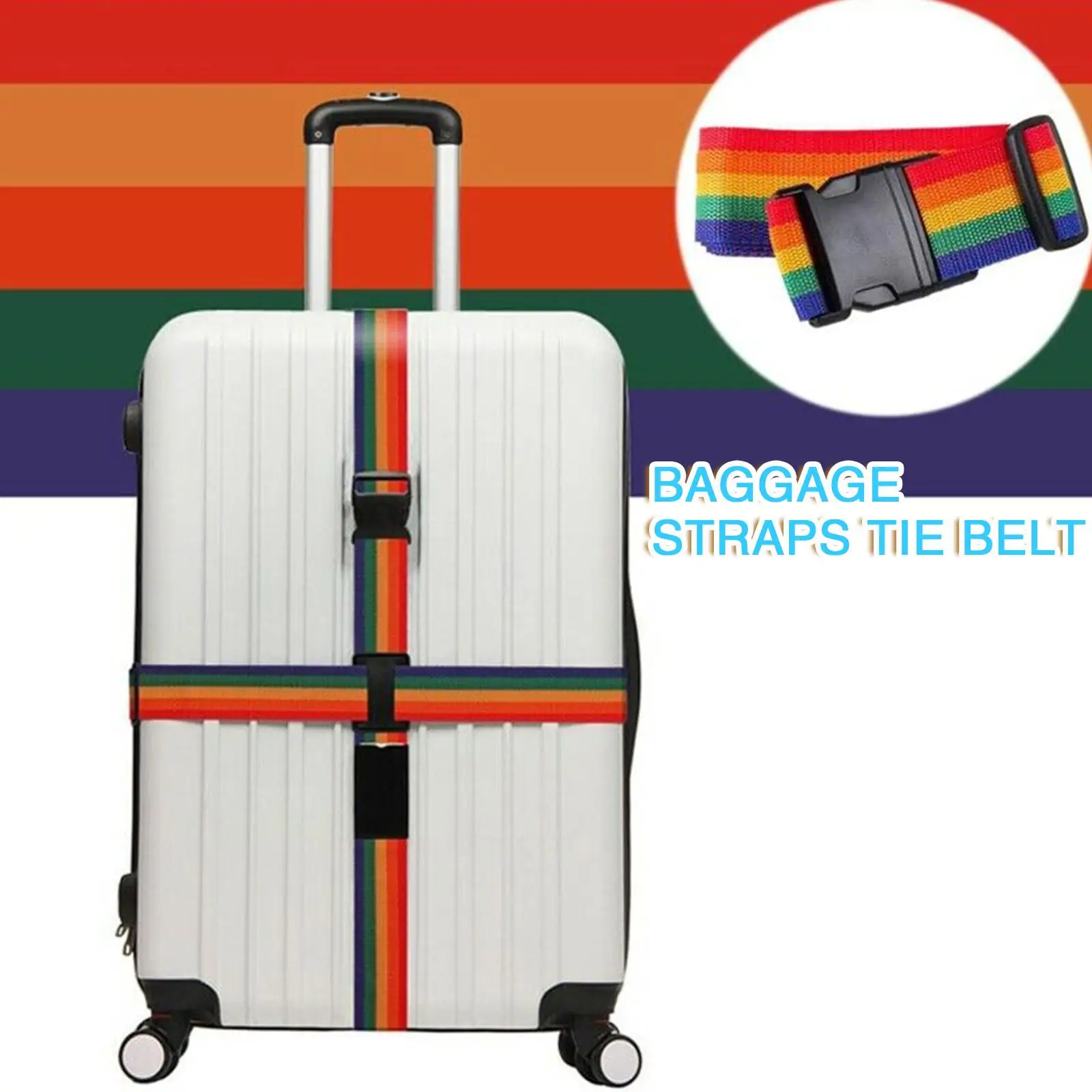 Travel Belt Trolley Seat Belt Luggage Packing Box Cross Packing Accessory Straps Belt Suitcase Reinforced Strap Adjustable R4D6