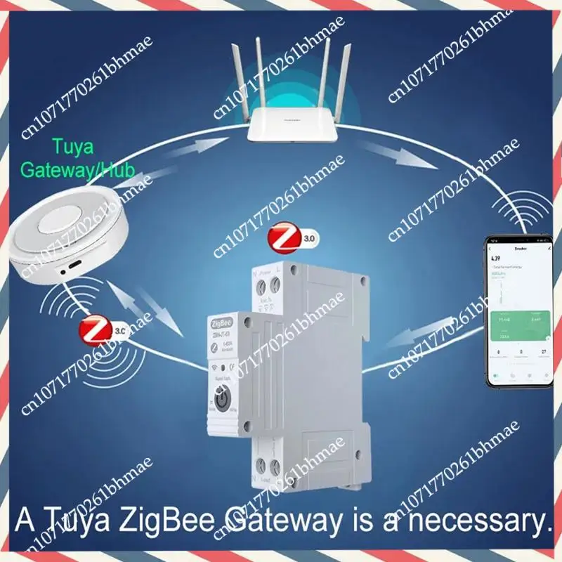 -A21Z Tuya Smart Circuit Breaker With Reclosing Timer Energy Meter KWH Monitor Overload Protect For Alexa