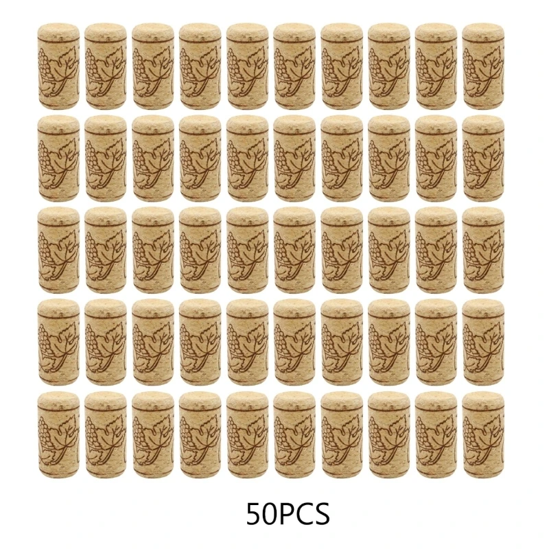 50Pieces/set Natural Straight Corks Stoppers Leakproof Replacement Stoppers for Beer Bottles Decorative Crafts Corks