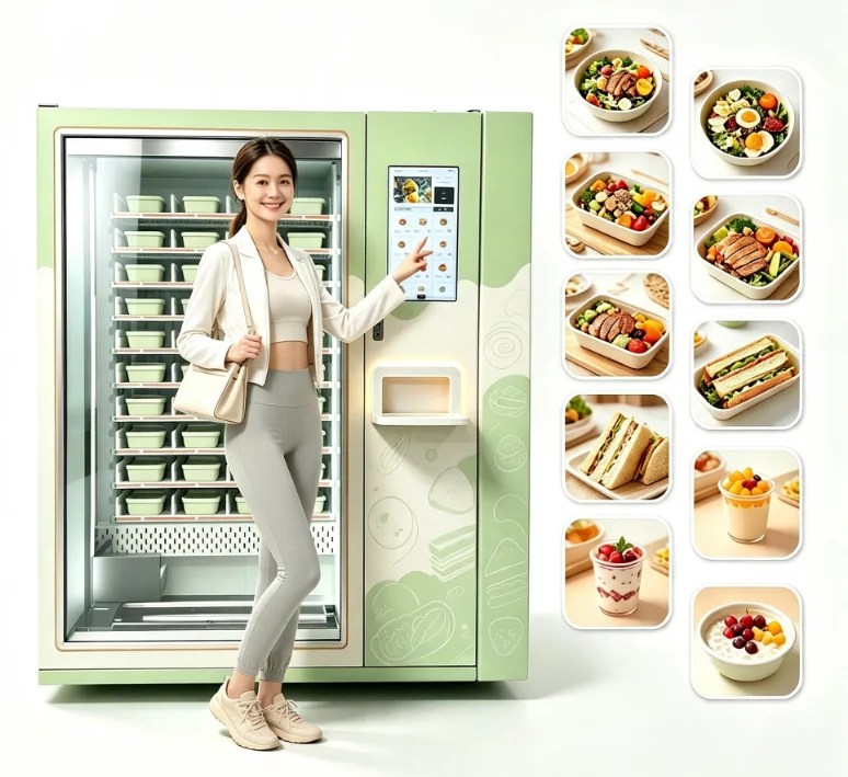Gym-Specific Boxed Meal Vending Machine Dustproof Refrigerated Boxed Meal Vending Machine Customized