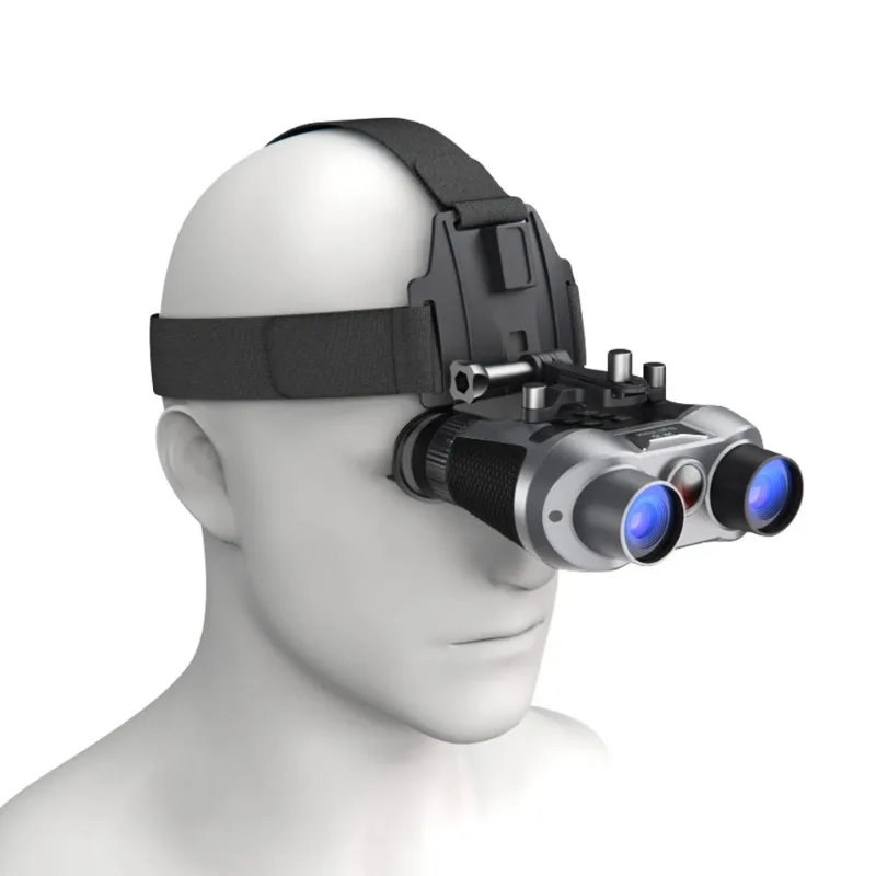 3D Effect Head Mounted Night Vision Binoculars 4K UHD Digital Zoom Helmet Mounted Infrared Night Vision Goggles