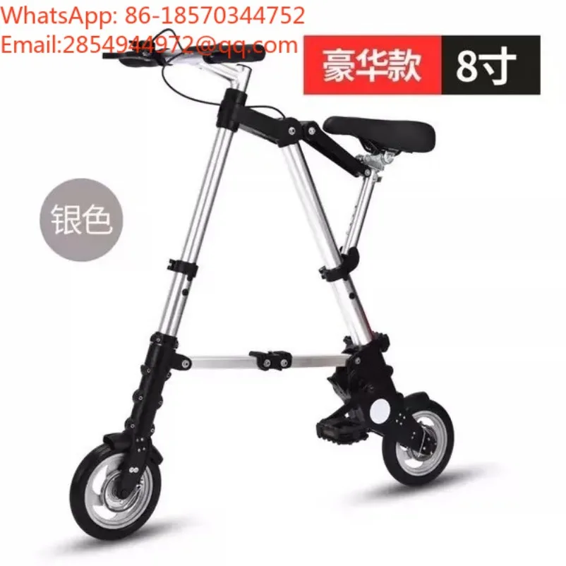 8‑Inch Mini Folding Bicycle Solid‑Tire Portable Light‑Weight Off‑Road Commuter Bike