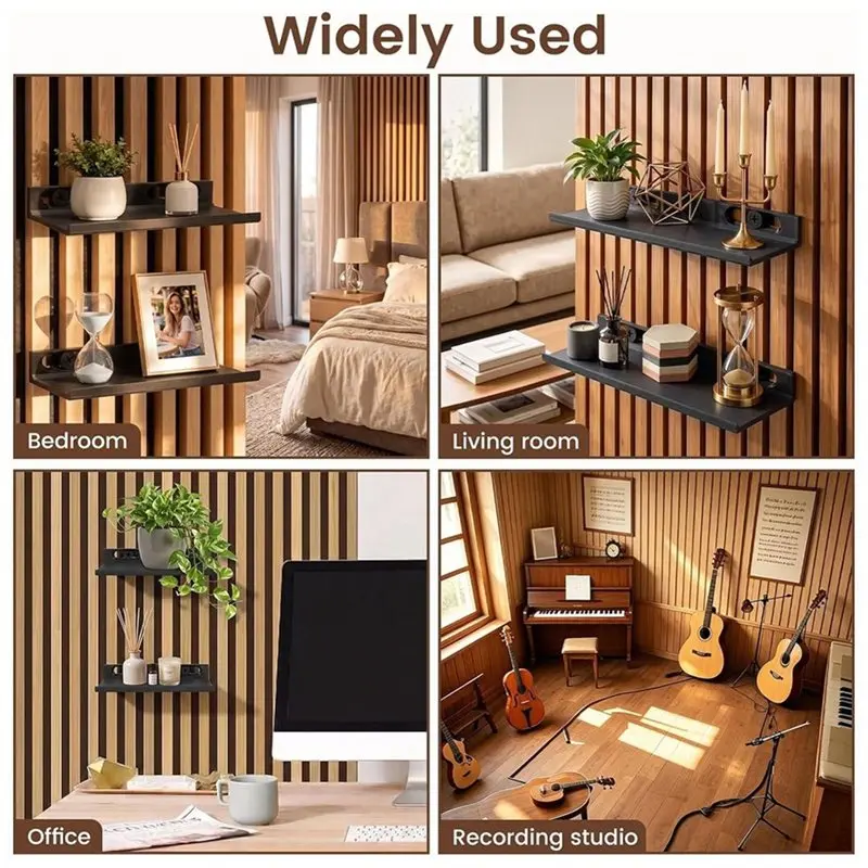 AB42-Wall Panel Planter Bracket Soundproof-Decorative Holder Plant Tray For Indoor& Outdoor Greenery