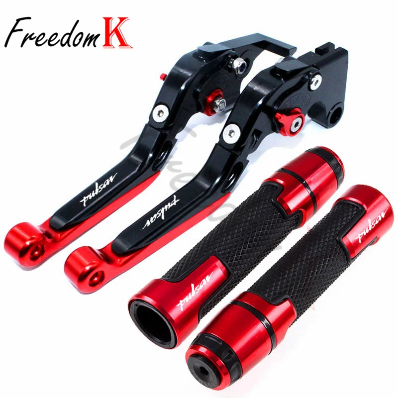 Motorcycle Folding Extendable CNC Moto Adjustable Clutch Brake Levers Handbar End Grips fit For Bajaj Pulsar 200 NS/200 RS/200 A