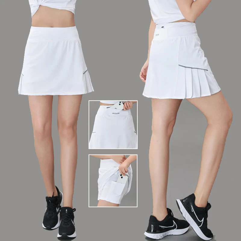 2024 New Badminton orm Women's Running Skirt Spor Qui Dry f-length Skirt for Yoga Tennis Fitn Activities