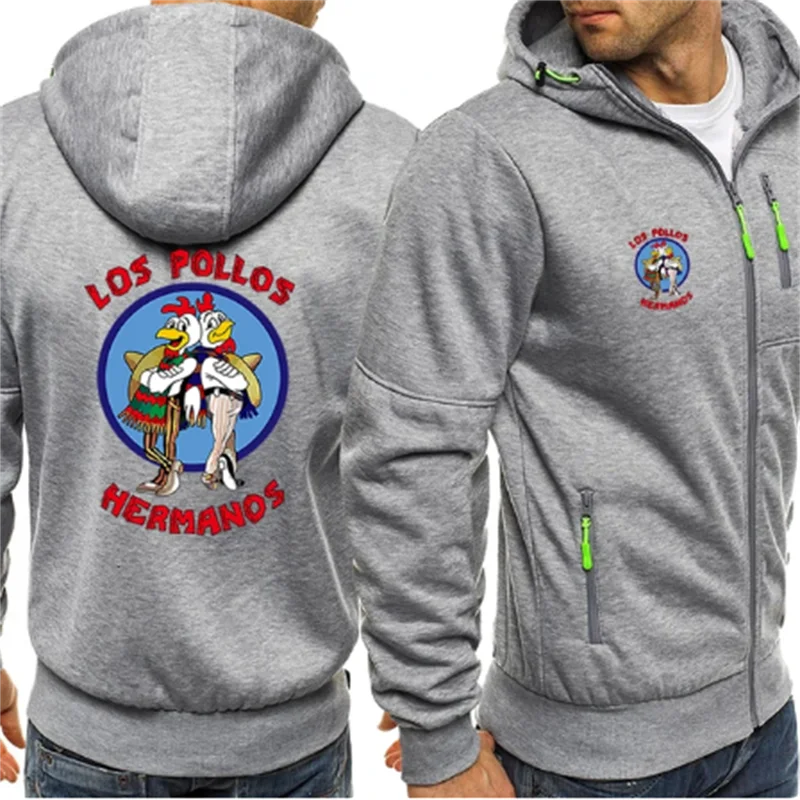 Los Polos Hermanos Chicken Brothers Hoodie Men\'s Hoodie Fashion Casual Loose Zipper Hoodie