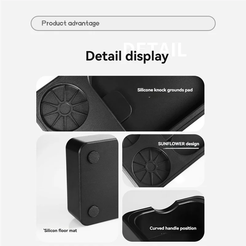 AF93-محطة دك اسبريسو صندوق منظم اسبريسو حامل العبث لمرشح القهوة لمنظم أدوات القهوة على سطح الطاولة