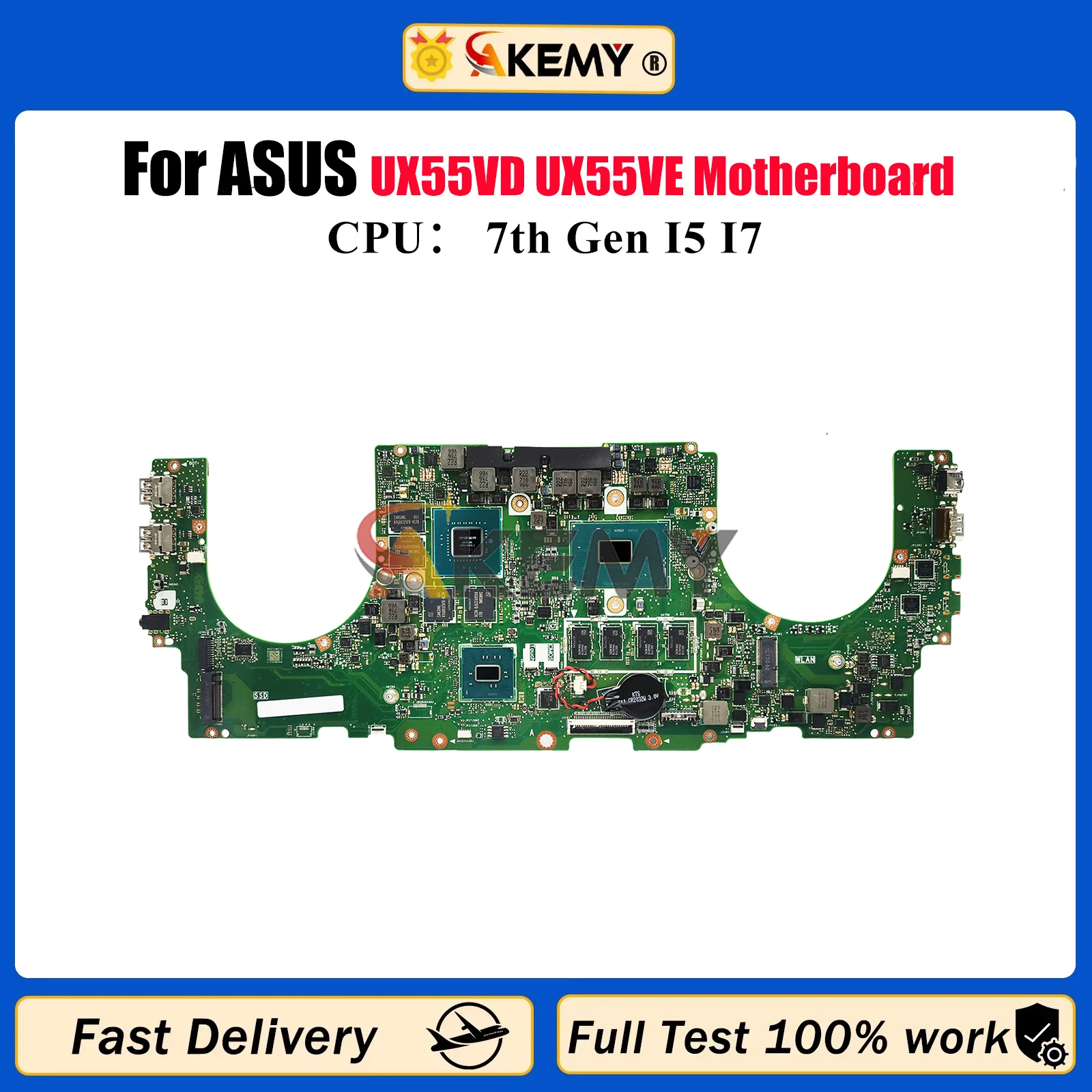 

UX550VD Laptop Motherboard For ASUS ZenBook UX550 UX580G UX55VD UX55VE Notebook Mainboard With I5 I7 CPU 100% tests OK fast ship