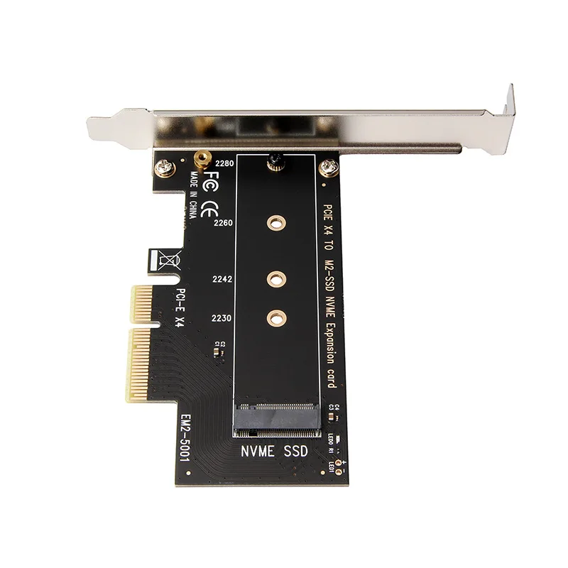 Carte adaptateur Socket M Key M.2 NVMe SSD vers PCIe, PCI Express 3.0x4, taille 2230, 2242, 2260, 2280, Full Speed Riser