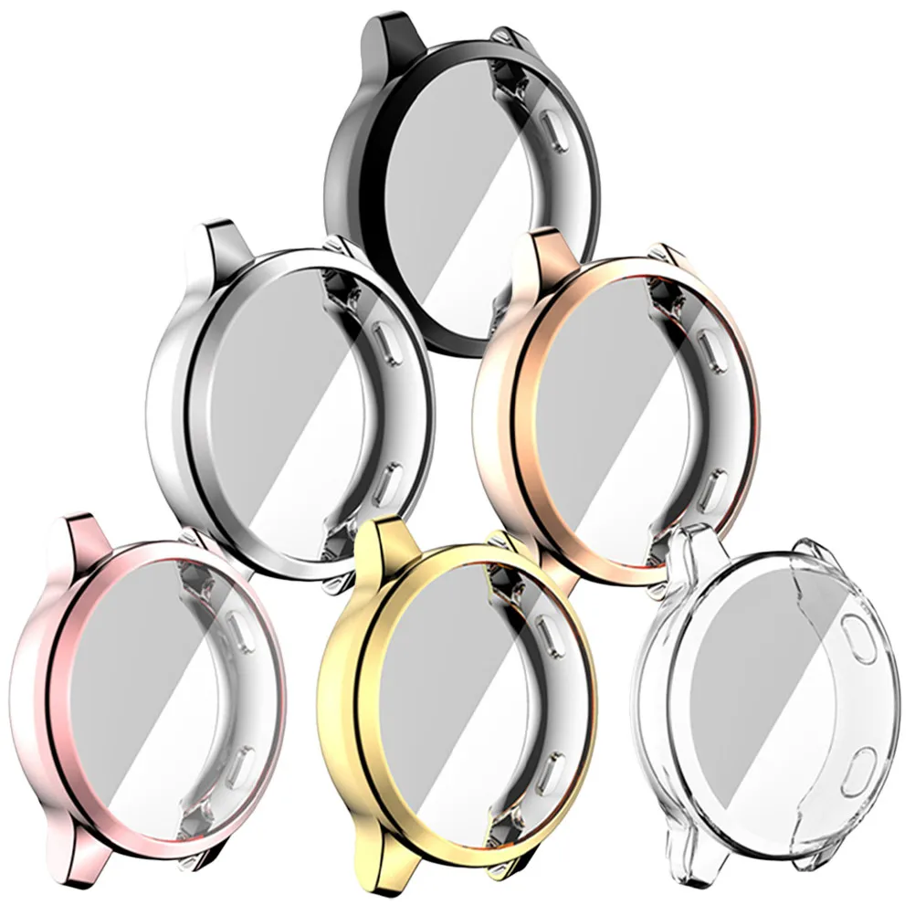 6Pcs Tpu Electroplated Watch Screen Protective Cover Anti-Collision Buffer Fine Texture Fit 2S 4S Smartwatch Screen