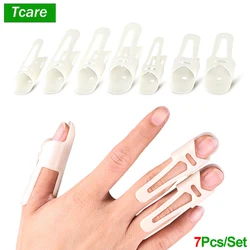 Tcare 7Pcs/Set Mallet Finger Splints Brace Protector Adjustable Broken Fingers Joint Stabilizer Straightening Arthritis Knuckle