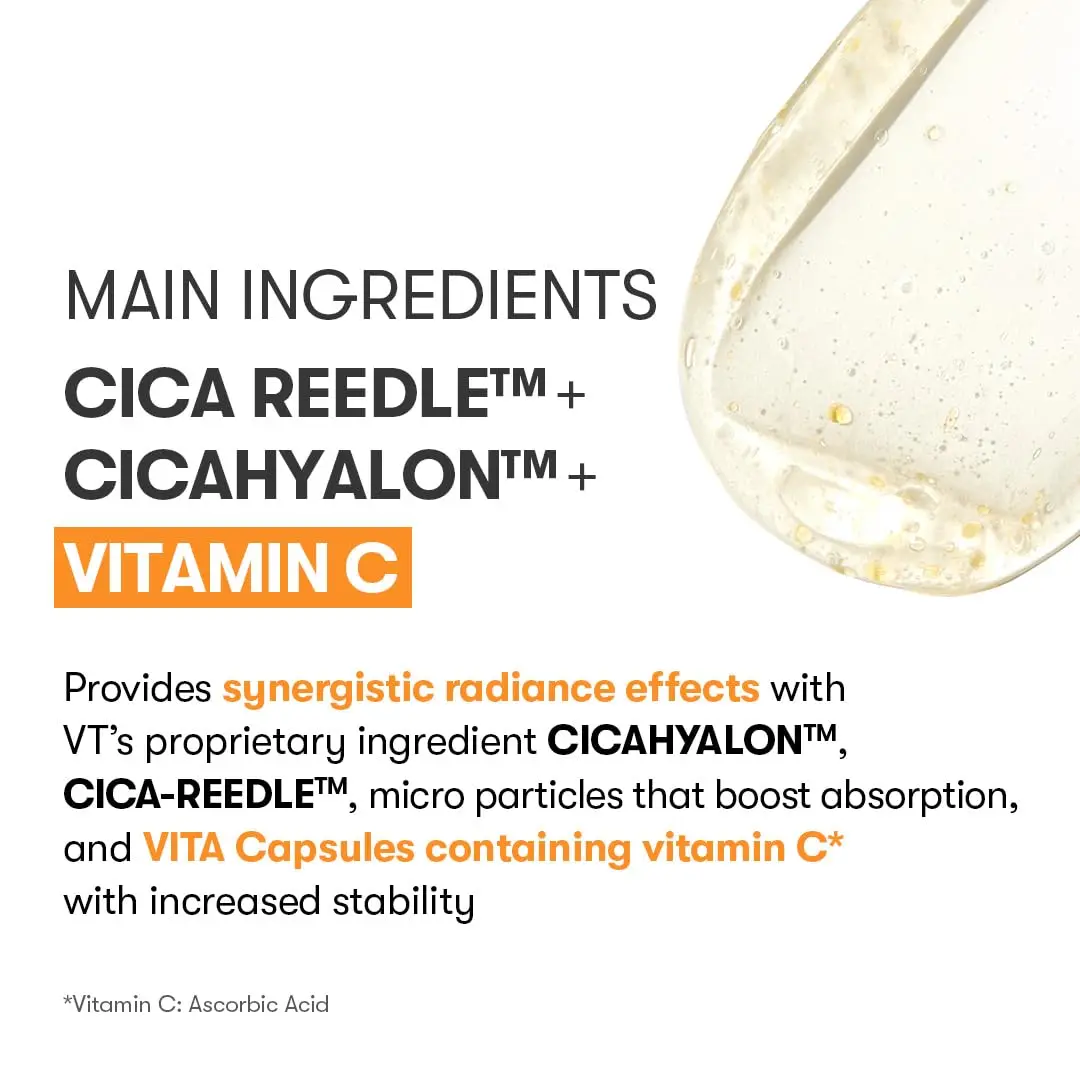 Vita-Light Reedle Shot 100,Serum with Vitamin C Capsules,Vitamin E,Hydrating Care,Korean Skincare for Sensitive Skin