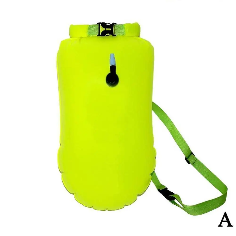 Aufblasbare Schwimmboje mit Trockentasche, Schwimmsicherheits-Float, Wasserdichte Aufbewahrungstasche mit Hüftgurt zum Schwimmen und Rafting