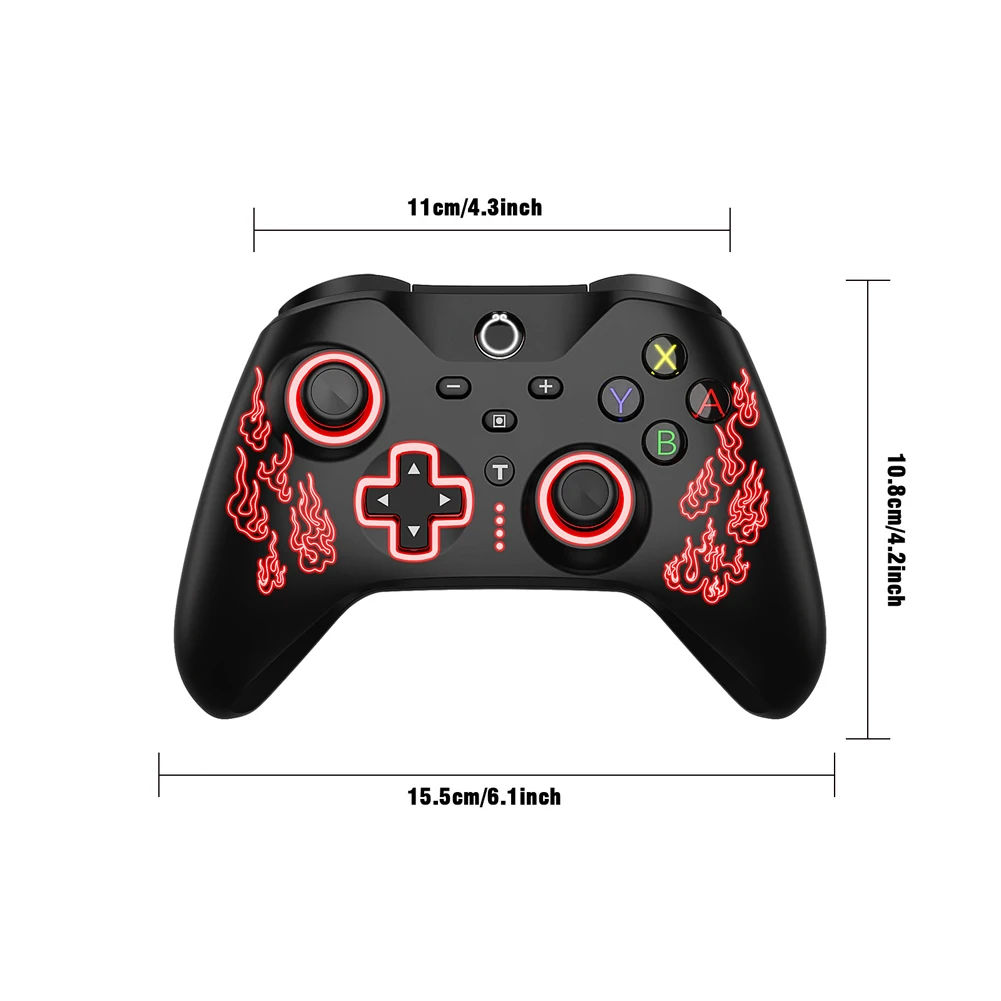 لوحة ألعاب لاسلكية مع ضوء RGB ، أسود ، أسطورة ووكونغ ، لاسلكي ، سلكي ، وحدة تحكم الألعاب للأندرويد ، البخار ، التبديل