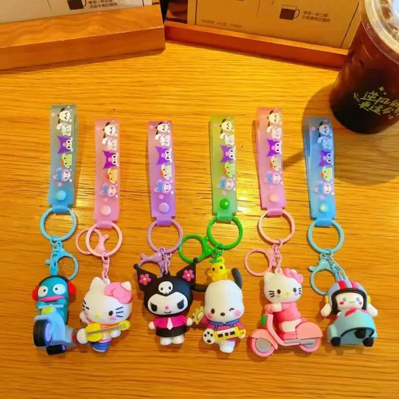 

Kawaii Sanrio Kuromi Pvc Keychain Cute Cartoon Doll Pendant Fashion Bag Charm Car Key Ring Lovely Small Gift for Wholesale