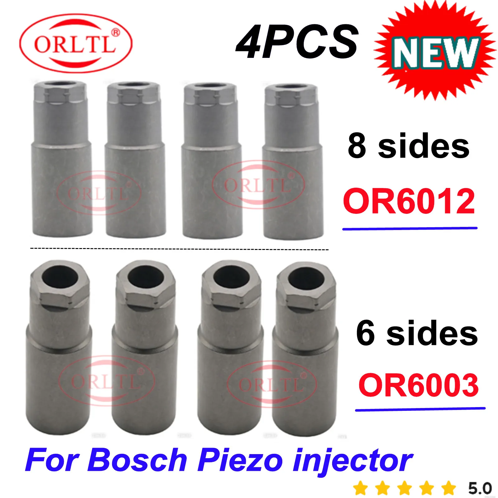 ORLTL-boquilla de inyector piezoeléctrico, 8 ángulos, OR6012, tapa de inyección de riel común diésel, 6 tazas, OR6003, 4 unidades por lote