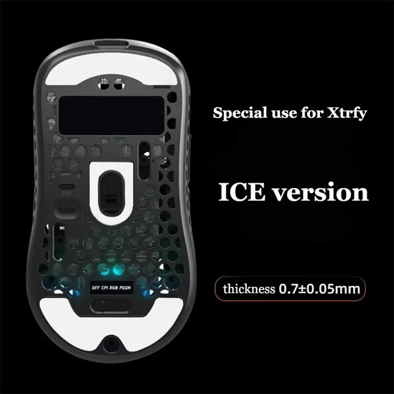 Esports Tiger Mouse Skates Feet ICE Version for Xtrfy M42 MZ1 Wireless M42 Mouse Glides Curved Rounded Edges