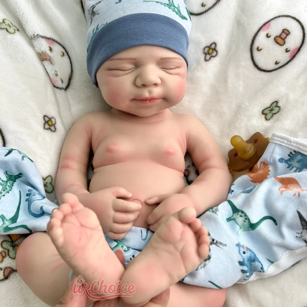 ตุ๊กตาซิลิโคนแบบเต็มตัวขนาด 20 นิ้ว แบบเปิดปากได้ สำหรับเด็กผู้หญิงและเด็กผู้ชาย ผิวทาสี ล้างทำความสะอาดได้ สัมผัสนุ่มเหมือนทารกแรกเกิด ของขวัญคริสต์มาส