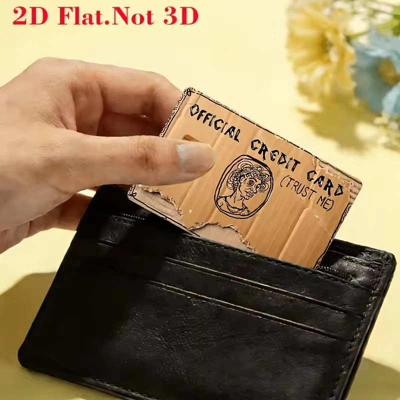 Funny Credit Card Sticker 2D Flat Skin PVC Waterproof Debit Card Cover Decal Bank Card Protector No Bubble EBT Gift for Adults