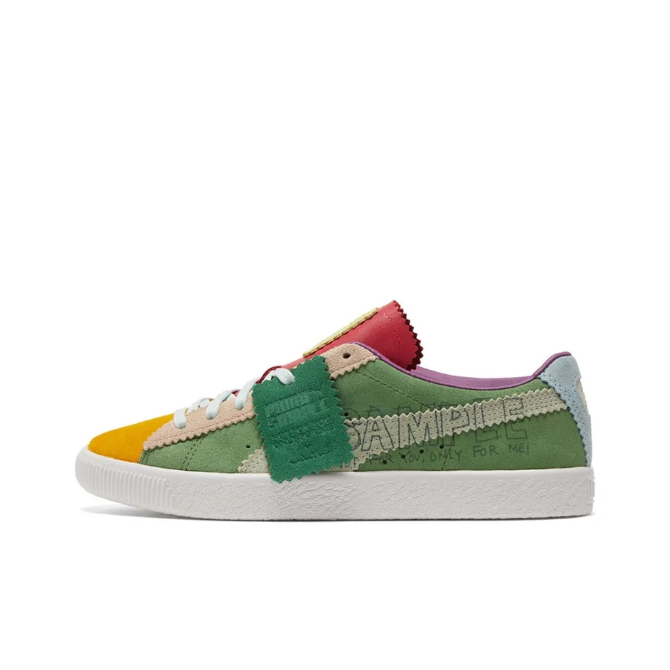 PUMA Suede Skateboard Shoes Unisex Low Top Green 382164-01