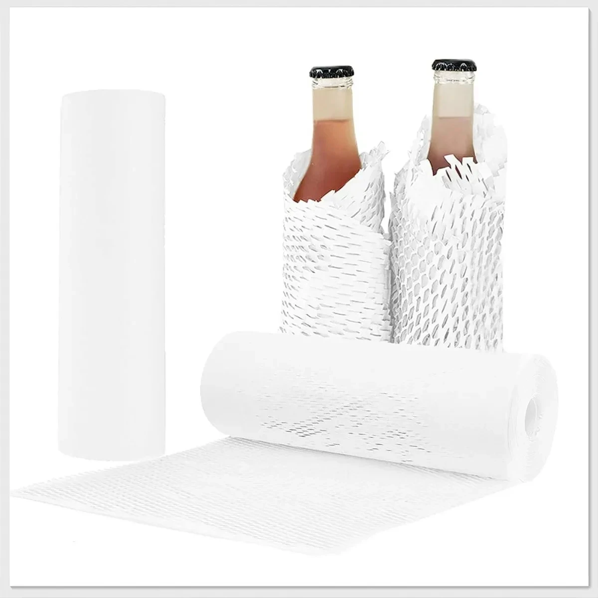 Promotion 30cmx5m White honeycomb paper, transport gift wrap, cushioning filling material can be recycled kraft paper