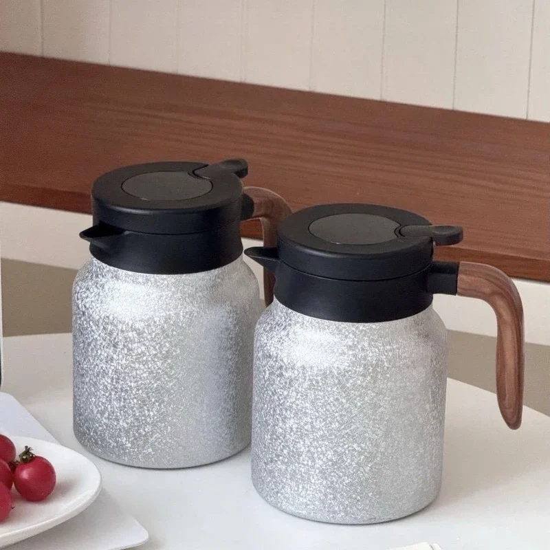 1000ML Teapot Home Office Stainless Steel Insulated Teapot Intelligent Temperature Display Large Capacity Tea Separation Pot