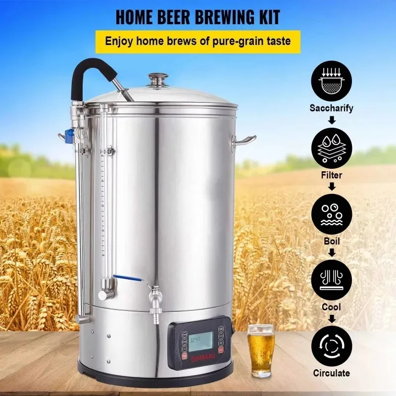 【الأكثر مبيعًا】30 40 60 لتر معدات تخمير منزلية/ماكينا بارا هاكر سيرفيزا/تون مهروسة البيرة/مصنع جوتن المماثل الكل في واحد