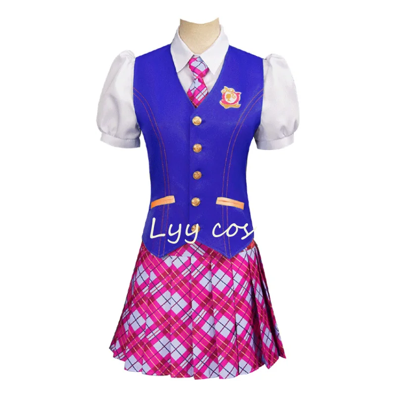 Devin Delancy Cospaly Anime Princess Charm School Costume Women Blair Delancy Top Skirts Vest Set Halloween Clothing