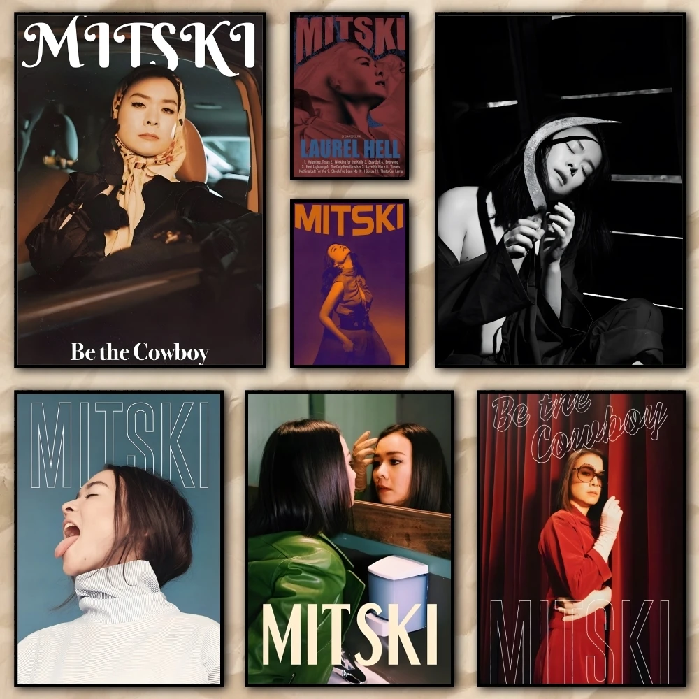 Cantante Pop americano MITSKI, pintura artística, caligrafía, lienzo HD, póster, sala de estar, dormitorio, bar, decoración estética